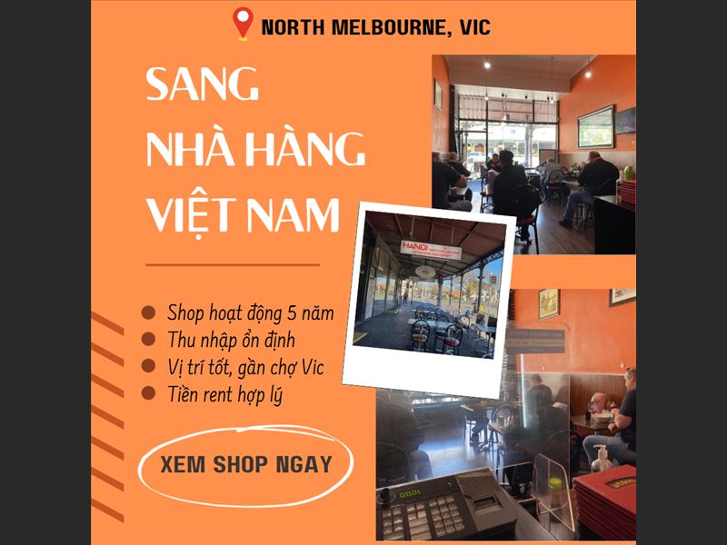 Cần sang nhà hàng Việt ở North Melbourne, gần chợ Victoria