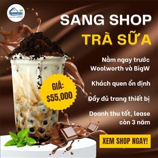 Sang shop trà sữa trong shopping centre vùng Kogarah, NSW